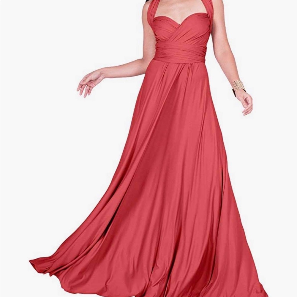 Convertible Coral Formal Dress